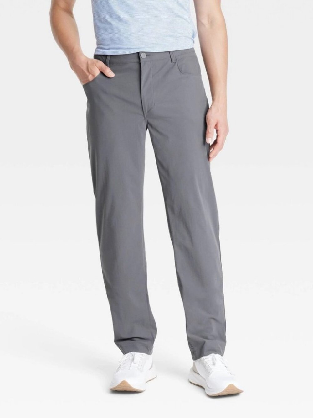 Men's 360 Lifestyle Relaxed Fit 5-Pocket Pants - All in Motion Dark Gray 30x32: